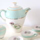 Coffee service, coffee maker, sugar maker, 6 cups and under cups, Moulin des Loups