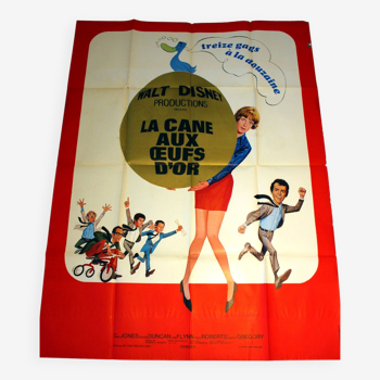 Affiche cinéma originale "La Cane aux œufs d'Or" 1971 Walt Disney 120x160 cm