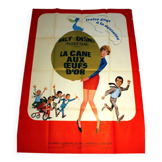Affiche cinéma originale "La Cane aux œufs d'Or" 1971 Walt Disney 120x160 cm