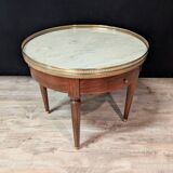 Table Basse Bouillotte De Style Louis XVI En Acajou