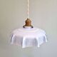 Trio of Art Deco pendant lights in scalloped opaline, 1920-30