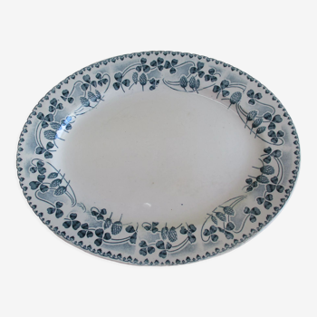 Plat ancien des « faïences porcelaines cristaux Grand Dépôt E Bourgeois »