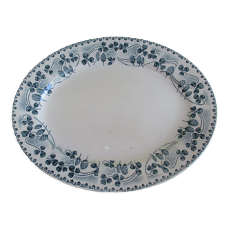 Plat ancien des « faïences porcelaines cristaux Grand Dépôt E Bourgeois »