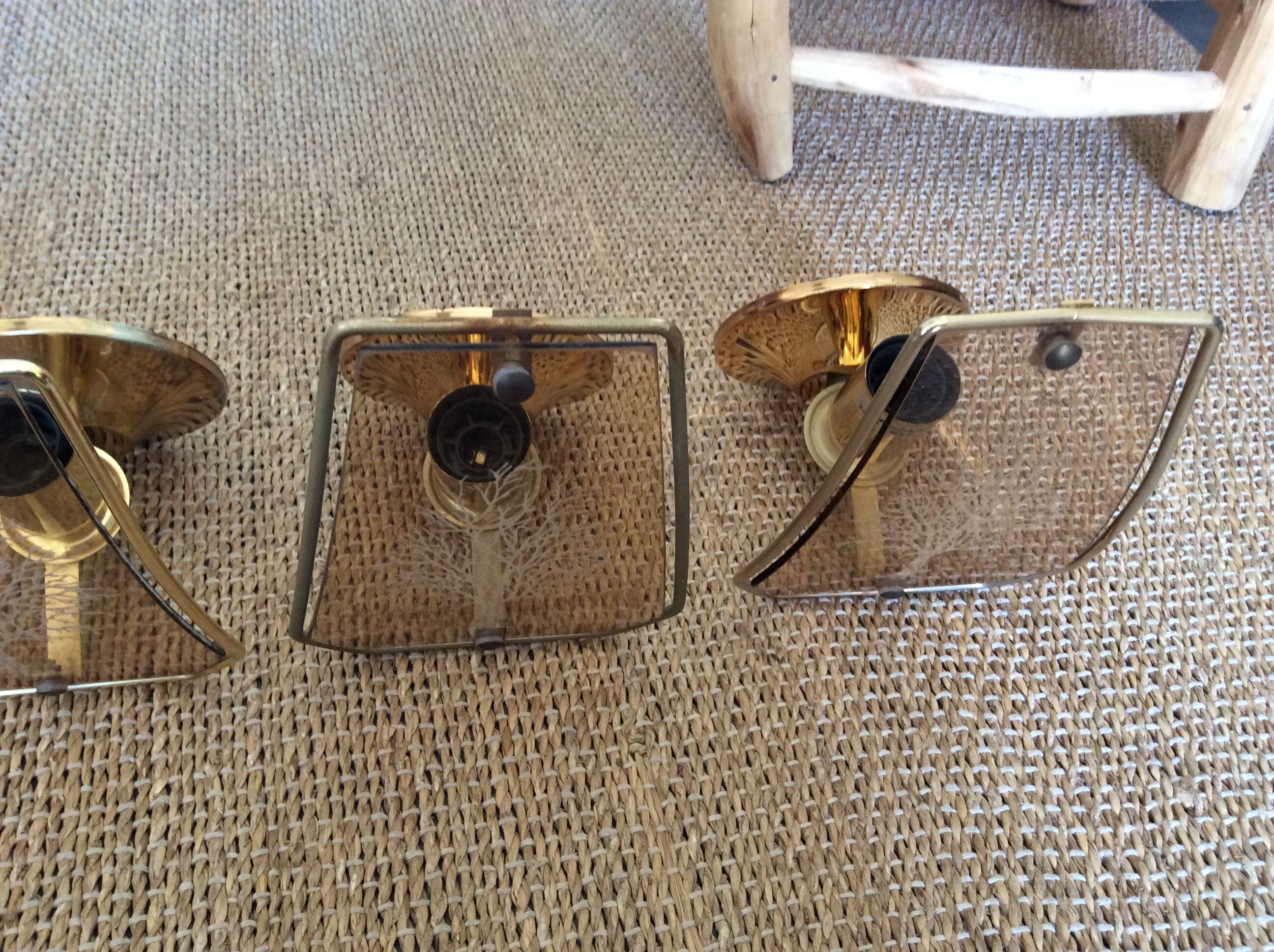 4 vintage wall lamps