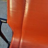 Set of 2 Matteo Grassi leather chairs