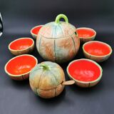 Together dabbling melon fruit salad