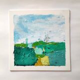 Original painting Abstract landscape art