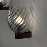 Pair of Spiral-Glass Wall Sconces, Barovier & Toso, 1940s