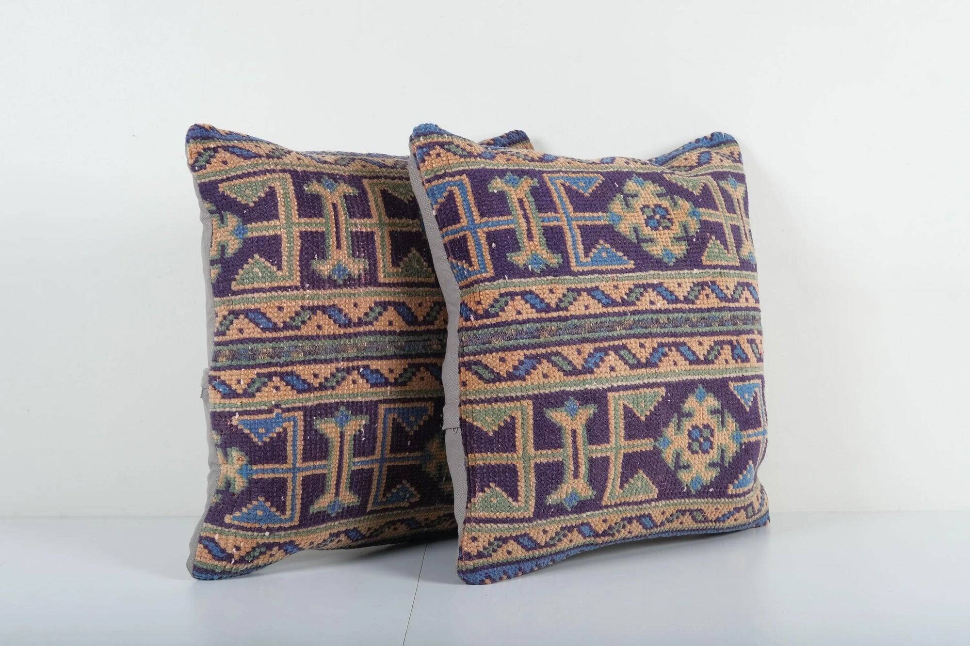 Set of 2 vintage Turkish cushion covers 51x51 cm