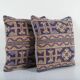 Set of 2 vintage Turkish cushion covers 51x51 cm