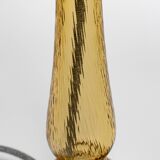 1950s Italian Amber Dimpled Textured Glass Table Lamp