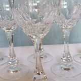6 verres à vin en cristal