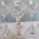 6 crystal wine glasses