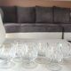 Lot 6 x High quality cut crystal Cognac glasses. Gorham/Althéa model. Double-row scale design