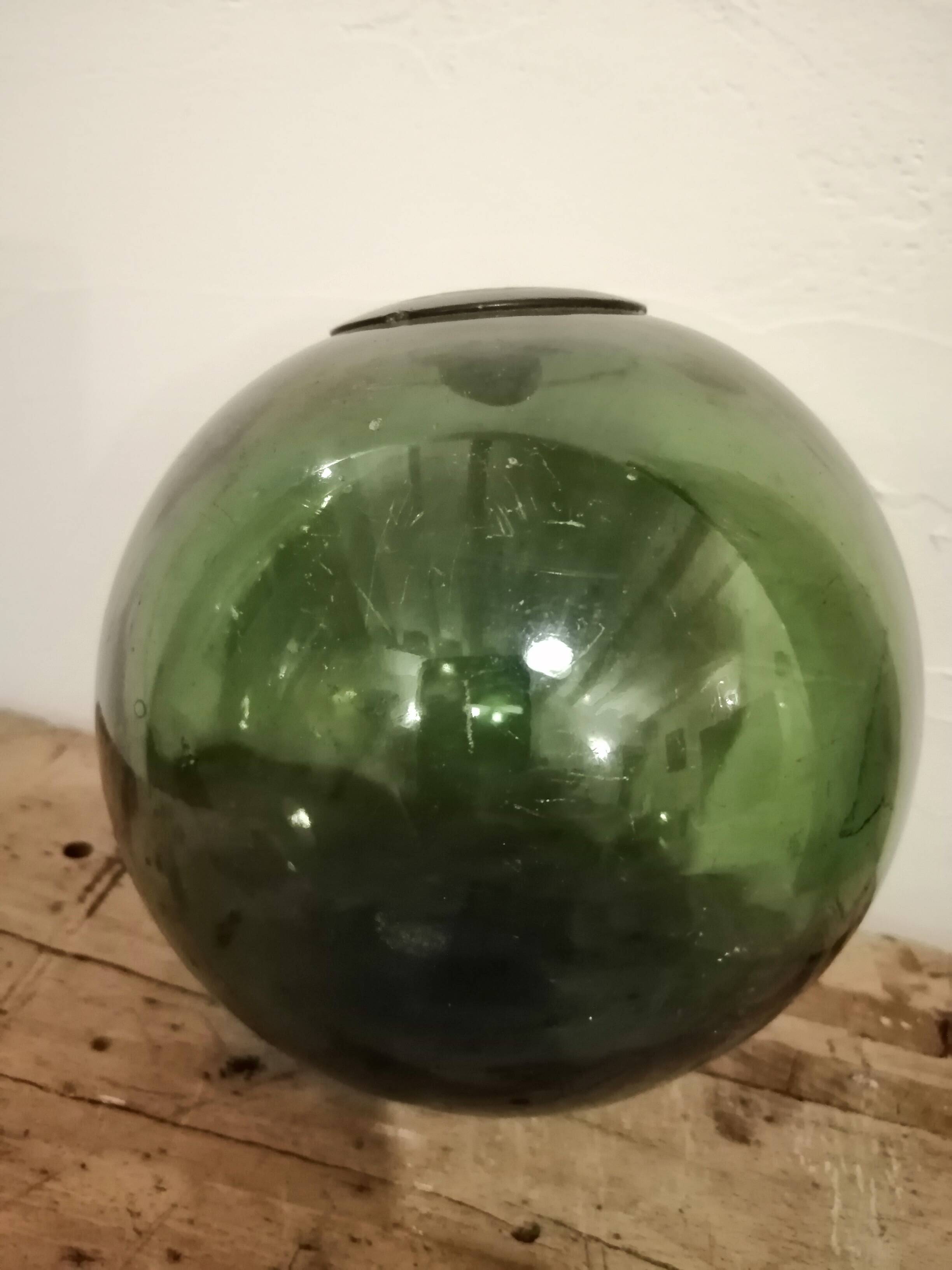 Old glass ball of fishing net