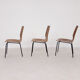 Set of 3 plywood Euroika dining chairs by Friso Kramer for Auping