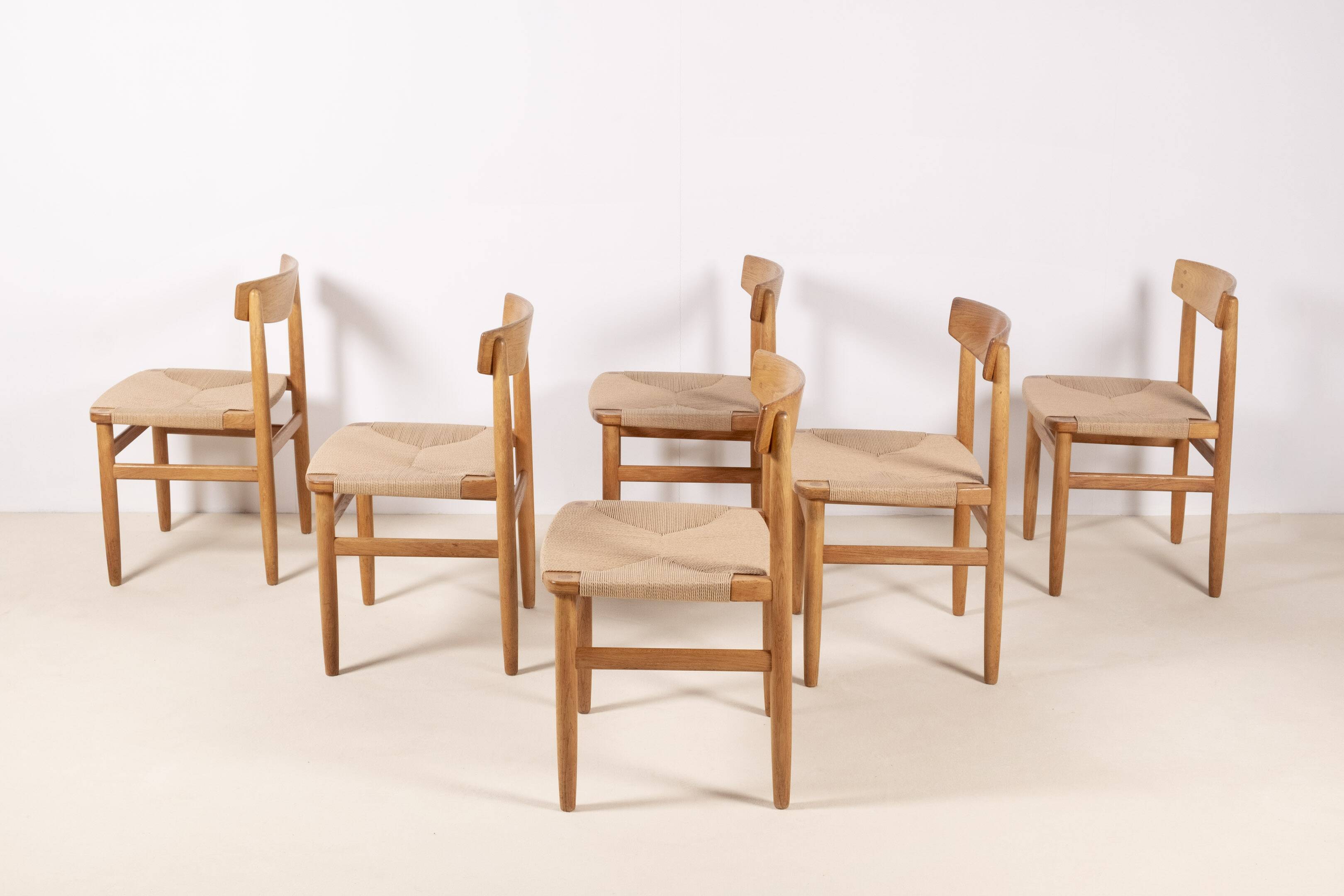 6x Børge Mogensen Øresund Dining Chairs in Oak