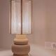 Gard stone lamp and woven cotton thread lampshade