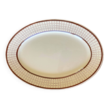 Plat de service ancien en faïence de Longchamp