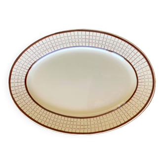Antique Longchamp earthenware serving dish