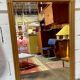 Bevelled oak Art Deco mirror 133x80