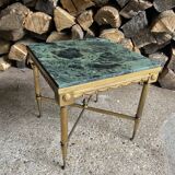 Table basse marbre vert et laiton doré style néoclassique Maison Jansen