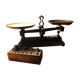 Old cast iron scale with weight