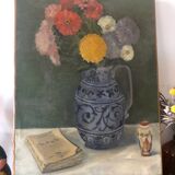 Ancien tableau à l’huile nature morte