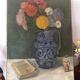 Old still life oil painting