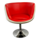 Vintage white and red shell chair / lounge chair / office chair