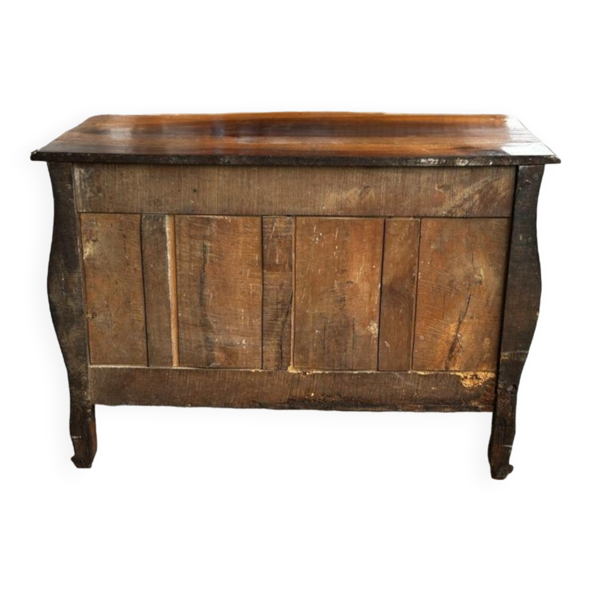 Commode Tombeau Louis XV En Noyer D’époque XVIIIème