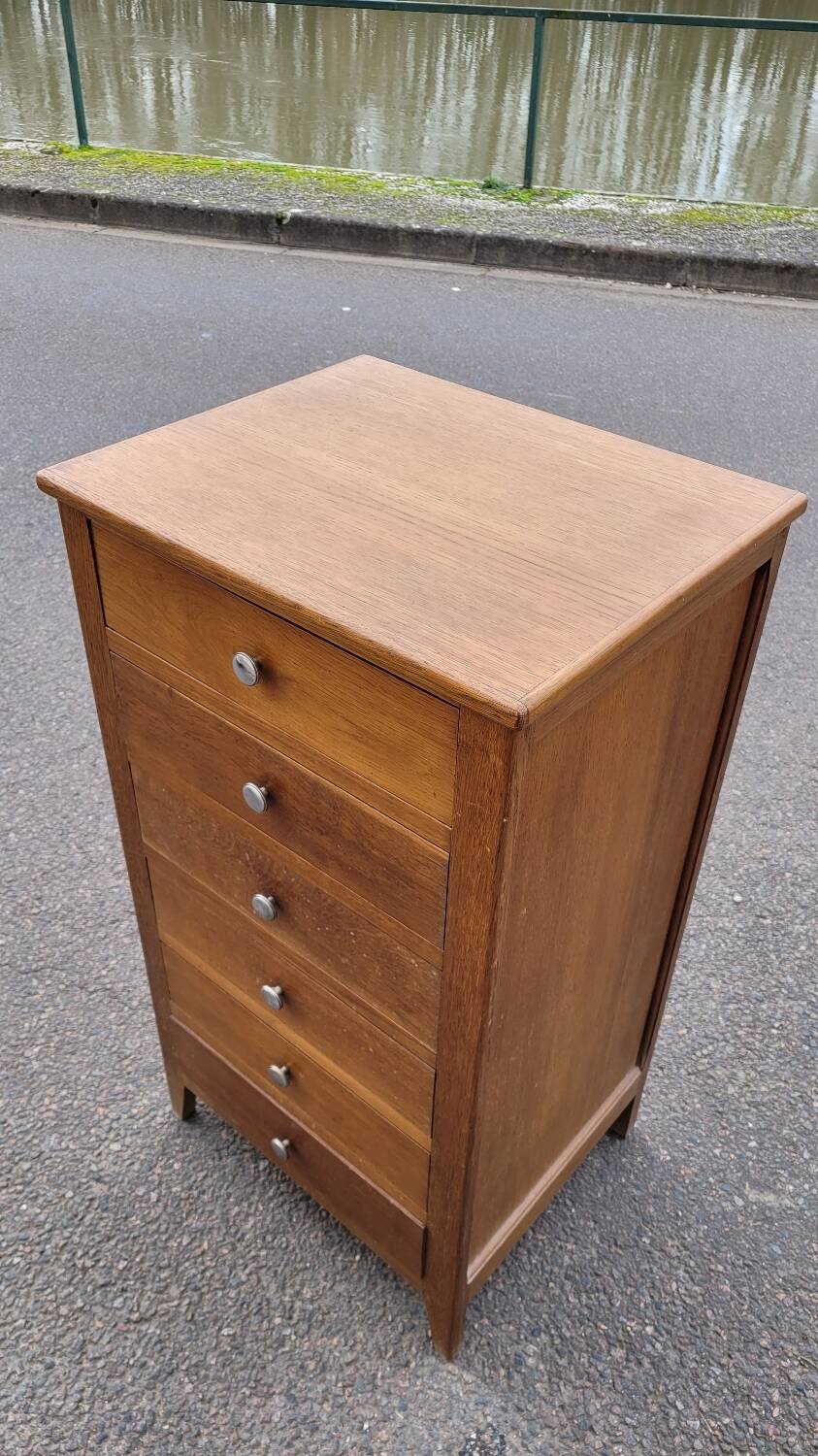 Vintage compass foot chest of drawers - 1950s