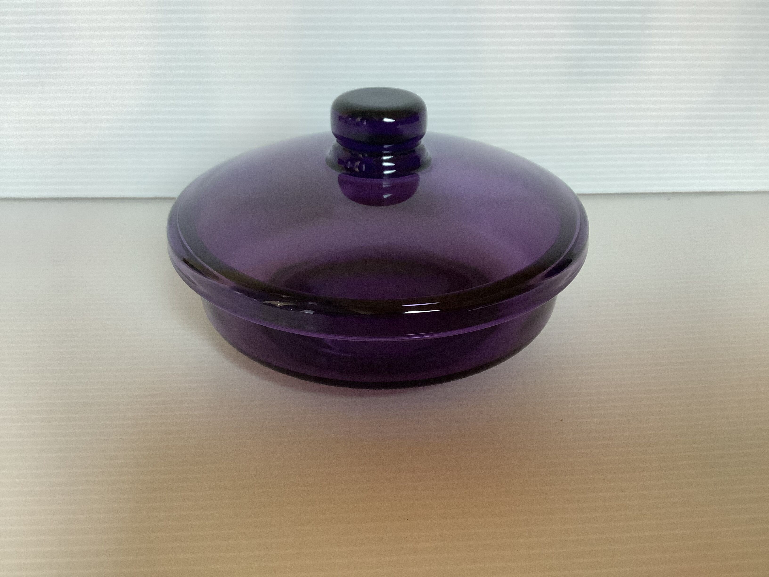 Old purple purple glass candy box