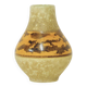Vase vintage jaune et vert d’allemagne de l’ouest