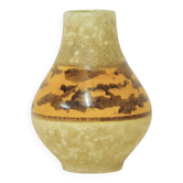 Vase vintage jaune et vert d’allemagne de l’ouest
