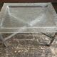 Hollywood chrome and plexiglass space age bedside coffee table 1970