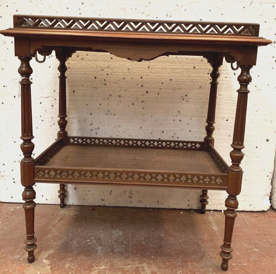 Louis XVI style serving table in carved walnut 20th century Console Tray