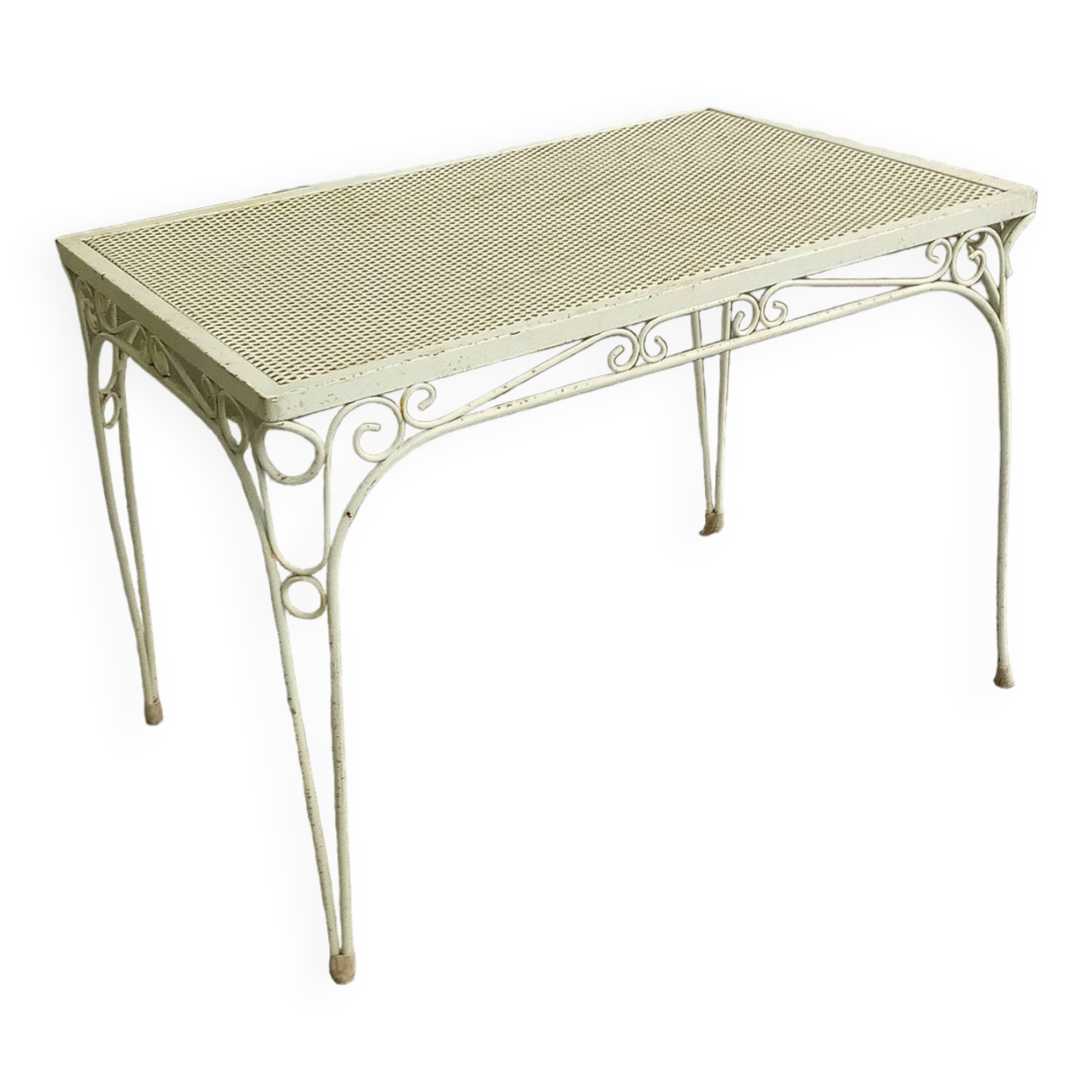 Mid century metal table in the style of mategot