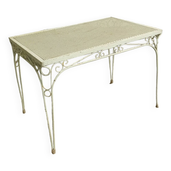Table en métal du milieu du siècle dans le style de mategot