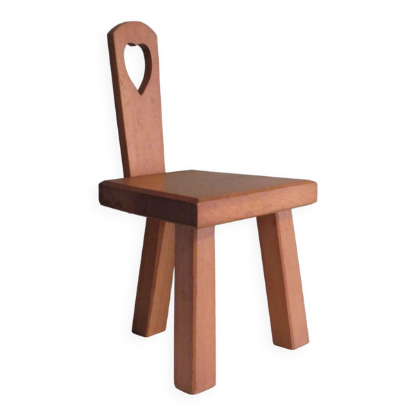 Tabouret bas avec dossier Belgique années 1970