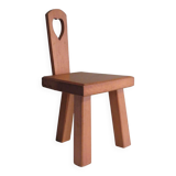 Low stool with backrest Belgium 1970s