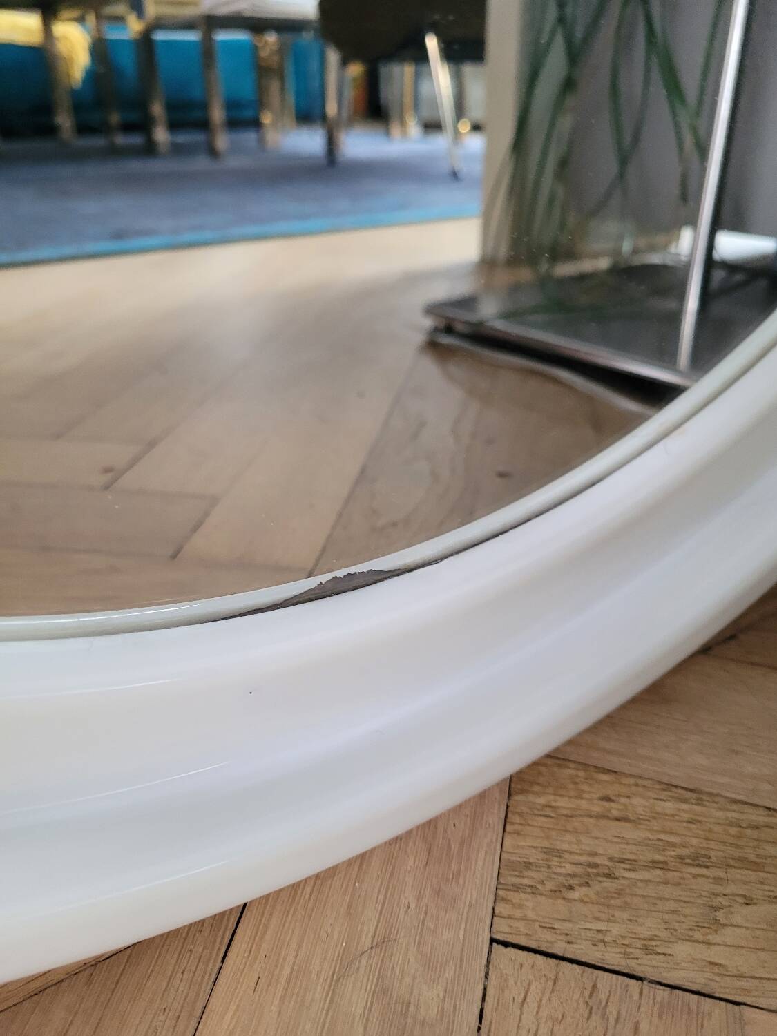 Vintage round plastic mirror