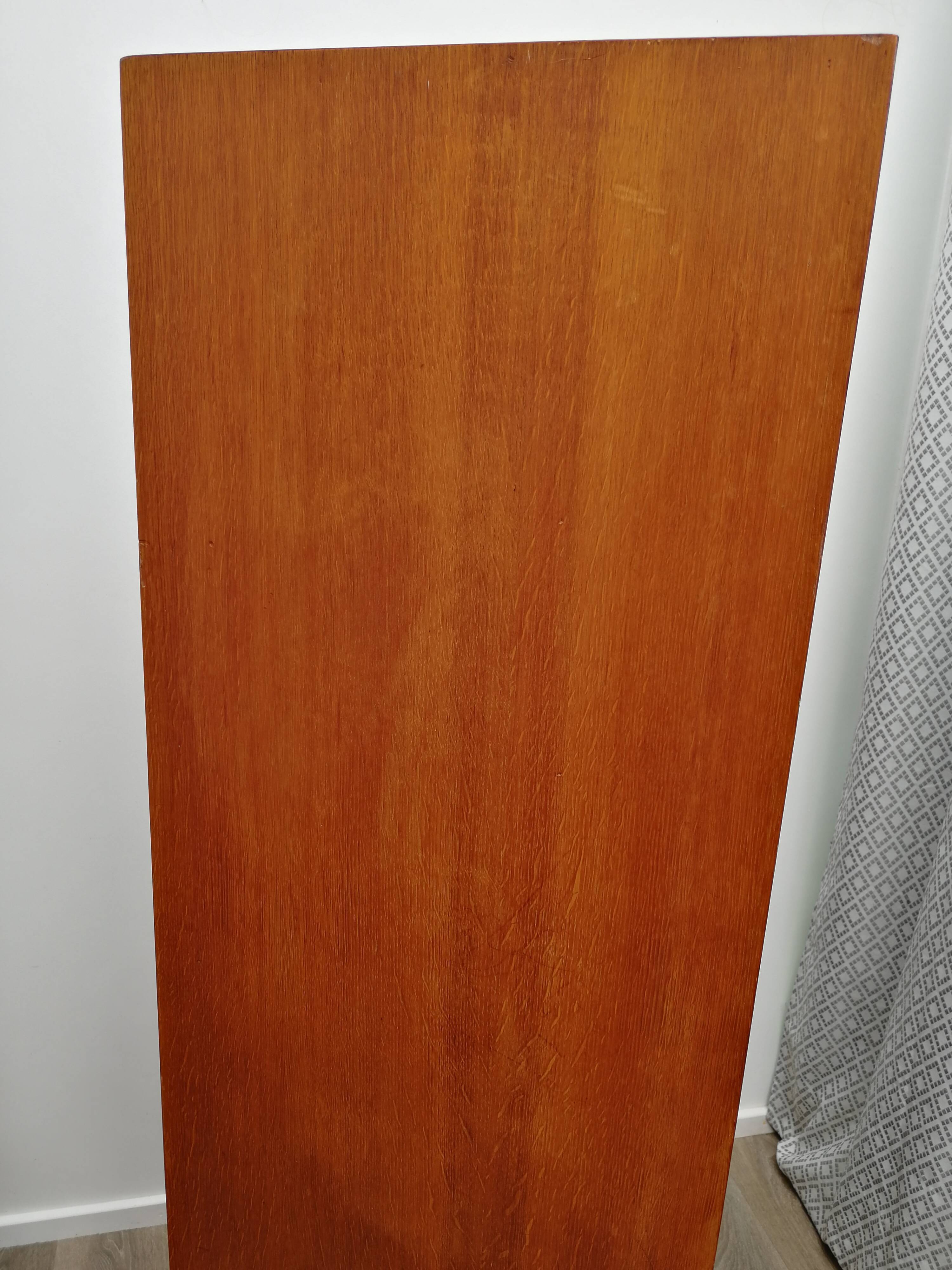 Oak and rattan secretary