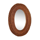 Rattan oval mirror 43x56cm