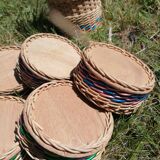 Wicker and scoubidou set