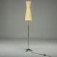 Vintage Floor Filigree Lamp with Fiberglass Shade, Germany, 1950s