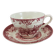 Breakfast Cup and Saucer Coaching Scenes Red by Johnson Bros
