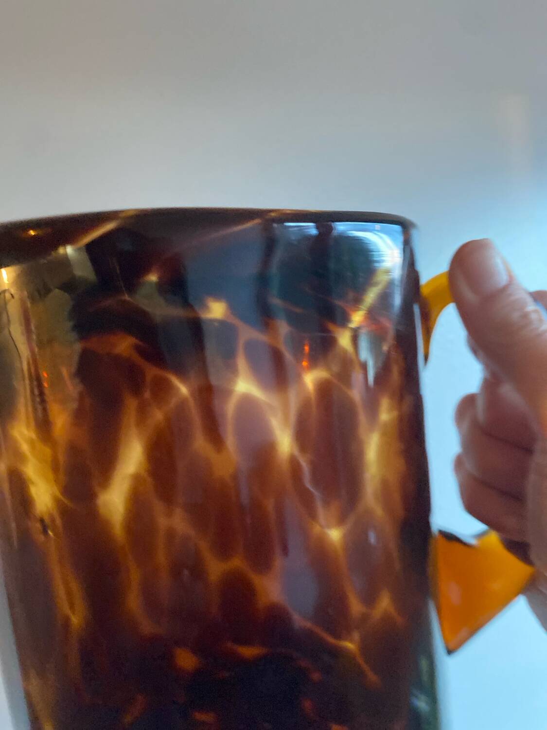 Blown glass carafe from the 60s