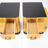 Set of two bedside tables designed by Jindřich Halabala for UP závody, 1950's.