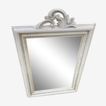 Miroir bois gris mastic